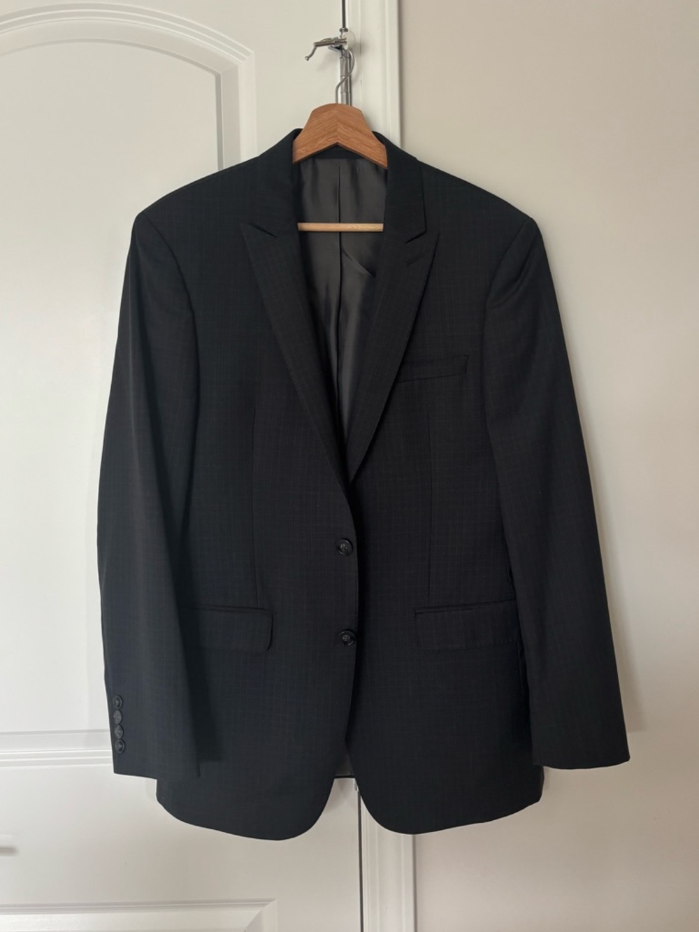 Calvin Klein Men's Charcoal Gray Two-Button Blazer